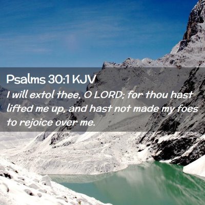 Picture 02 - Psalms 30:1 KJV - I will extol thee, O LORD; for thou hast lifted - Bible Verse Picture