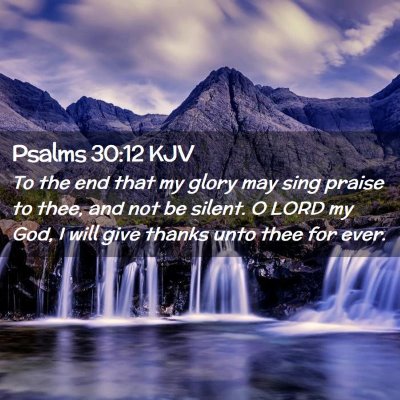 Picture 02 - Psalms 30:12 KJV - To the end that my glory may sing praise to thee, - Bible Verse Picture