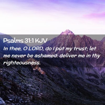 Picture 02 - Psalms 31:1 KJV - In thee, O LORD, do I put my trust; let me never - Bible Verse Picture