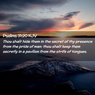 Picture 02 - Psalms 31:20 KJV - Thou shalt hide them in the secret of thy - Bible Verse Picture