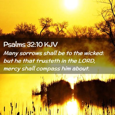 Picture 02 - Psalms 32:10 KJV - Many sorrows shall be to the wicked: but he that - Bible Verse Picture