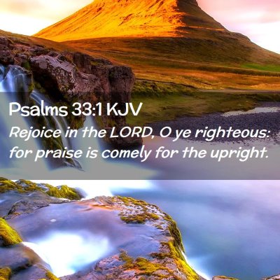 Picture 02 - Psalms 33:1 KJV - Rejoice in the LORD, O ye righteous: for praise - Bible Verse Picture
