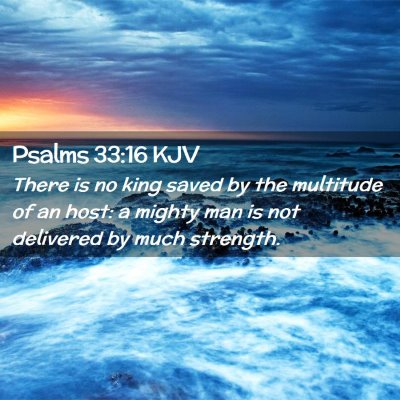 Picture 02 - Psalms 33:16 KJV - There is no king saved by the multitude of an - Bible Verse Picture