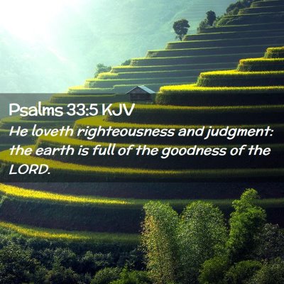 Picture 02 - Psalms 33:5 KJV - He loveth righteousness and judgment: the earth - Bible Verse Picture