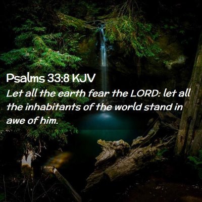Picture 02 - Psalms 33:8 KJV - Let all the earth fear the LORD: let all the - Bible Verse Picture