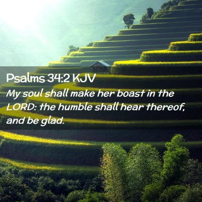 Picture 02 - Psalms 34:2 KJV - My soul shall make her boast in the LORD: the - Bible Verse Picture