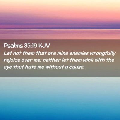Picture 02 - Psalms 35:19 KJV - Let not them that are mine enemies wrongfully - Bible Verse Picture