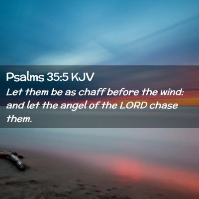 Picture 02 - Psalms 35:5 KJV - Let them be as chaff before the wind: and let the - Bible Verse Picture