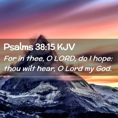 Picture 02 - Psalms 38:15 KJV - For in thee, O LORD, do I hope: thou wilt hear, O - Bible Verse Picture