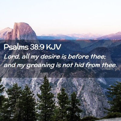 Picture 02 - Psalms 38:9 KJV - Lord, all my desire is before thee; and my - Bible Verse Picture