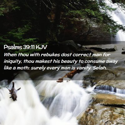 Picture 02 - Psalms 39:11 KJV - When thou with rebukes dost correct man for - Bible Verse Picture