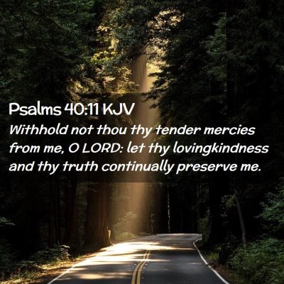 Picture 02 - Psalms 40:11 KJV - Withhold not thou thy tender mercies from me, O - Bible Verse Picture