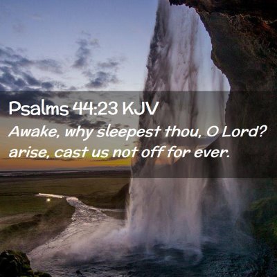 Picture 02 - Psalms 44:23 KJV - Awake, why sleepest thou, O Lord? arise, cast us - Bible Verse Picture