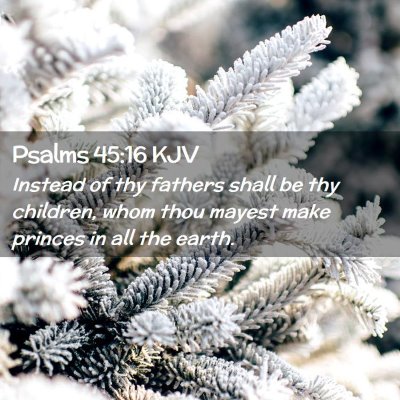 Picture 02 - Psalms 45:16 KJV - Instead of thy fathers shall be thy children, - Bible Verse Picture