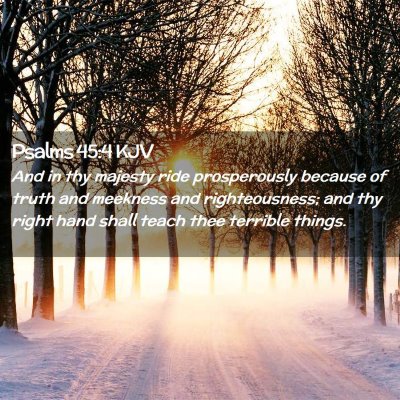 Picture 02 - Psalms 45:4 KJV - And in thy majesty ride prosperously because of - Bible Verse Picture