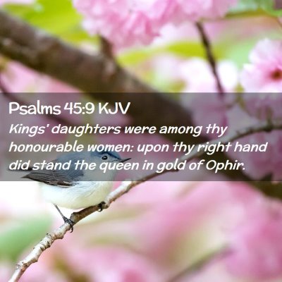 Picture 02 - Psalms 45:9 KJV - Kings' daughters were among thy honourable women: - Bible Verse Picture