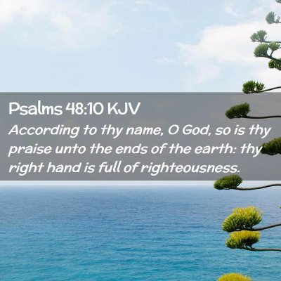 Picture 02 - Psalms 48:10 KJV - According to thy name, O God, so is thy praise - Bible Verse Picture