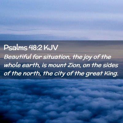 Picture 02 - Psalms 48:2 KJV - Beautiful for situation, the joy of the whole - Bible Verse Picture