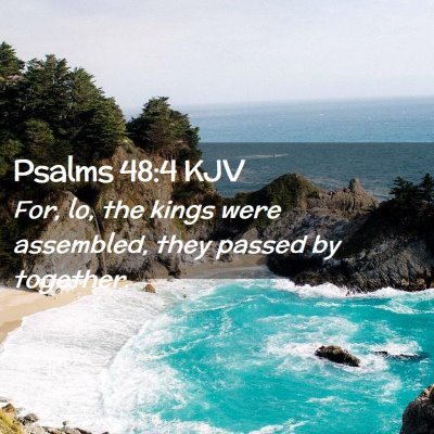 Picture 02 - Psalms 48:4 KJV - For, lo, the kings were assembled, they passed by - Bible Verse Picture