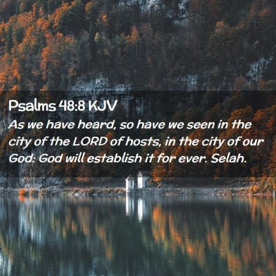 Picture 02 - Psalms 48:8 KJV - As we have heard, so have we seen in the city of - Bible Verse Picture