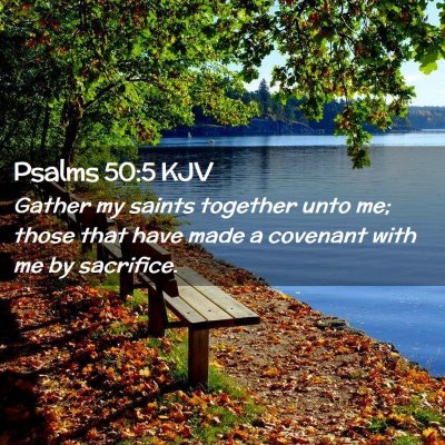 Picture 02 - Psalms 50:5 KJV - Gather my saints together unto me; those that - Bible Verse Picture