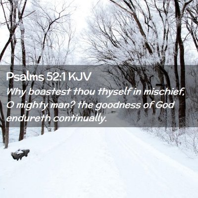 Picture 02 - Psalms 52:1 KJV - Why boastest thou thyself in mischief, O mighty - Bible Verse Picture
