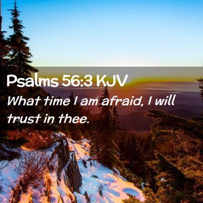Picture 02 - Psalms 56:3 KJV - What time I am afraid, I will trust in - Bible Verse Picture