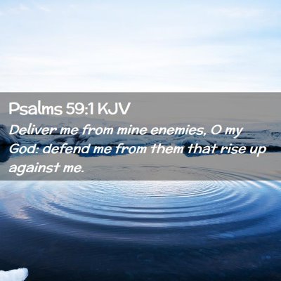 Picture 02 - Psalms 59:1 KJV - Deliver me from mine enemies, O my God: defend me - Bible Verse Picture