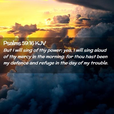 Picture 02 - Psalms 59:16 KJV - But I will sing of thy power; yea, I will sing - Bible Verse Picture