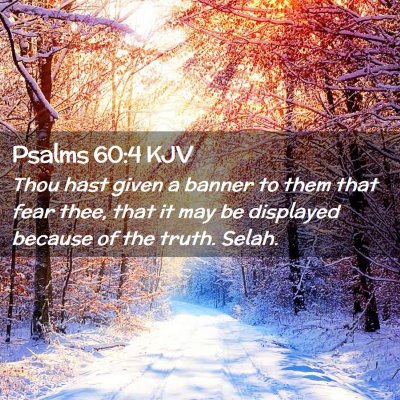 Picture 02 - Psalms 60:4 KJV - Thou hast given a banner to them that fear thee, - Bible Verse Picture