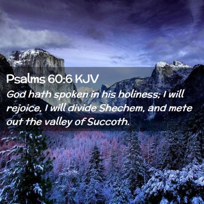 Picture 02 - Psalms 60:6 KJV - God hath spoken in his holiness; I will rejoice, - Bible Verse Picture