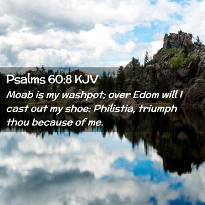 Picture 02 - Psalms 60:8 KJV - Moab is my washpot; over Edom will I cast out my - Bible Verse Picture