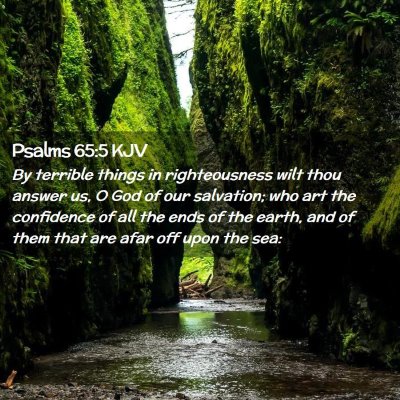 Picture 02 - Psalms 65:5 KJV - By terrible things in righteousness wilt thou - Bible Verse Picture