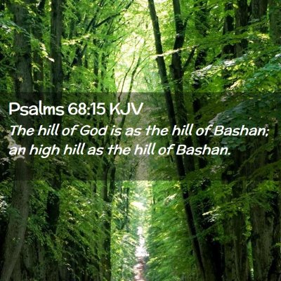 Picture 02 - Psalms 68:15 KJV - The hill of God is as the hill of Bashan; an high - Bible Verse Picture