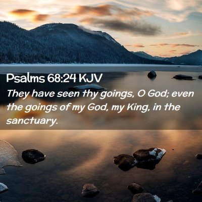 Picture 02 - Psalms 68:24 KJV - They have seen thy goings, O God; even the goings - Bible Verse Picture