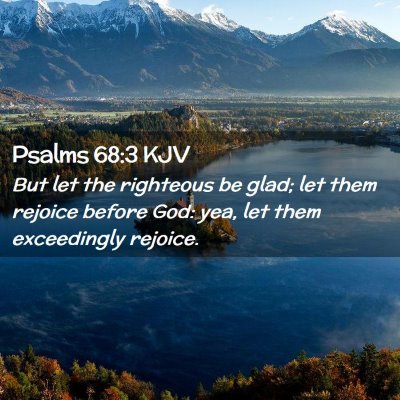 Picture 02 - Psalms 68:3 KJV - But let the righteous be glad; let them rejoice - Bible Verse Picture