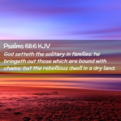 Picture 02 - Psalms 68:6 KJV - God setteth the solitary in families: he bringeth - Bible Verse Picture