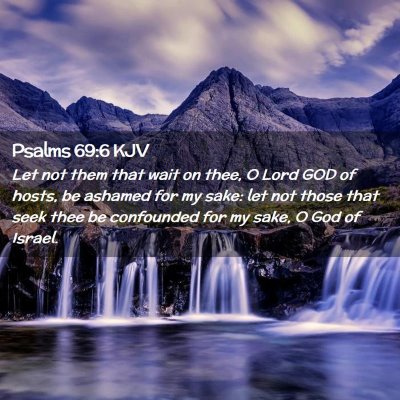Picture 02 - Psalms 69:6 KJV - Let not them that wait on thee, O Lord GOD of - Bible Verse Picture