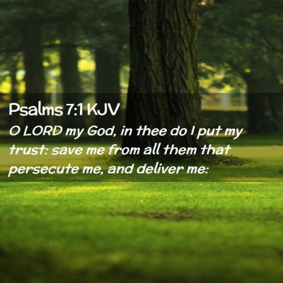 Picture 02 - Psalms 7:1 KJV - O LORD my God, in thee do I put my trust: save me - Bible Verse Picture