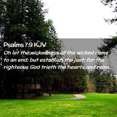 Picture 02 - Psalms 7:9 KJV - Oh let the wickedness of the wicked come to an - Bible Verse Picture