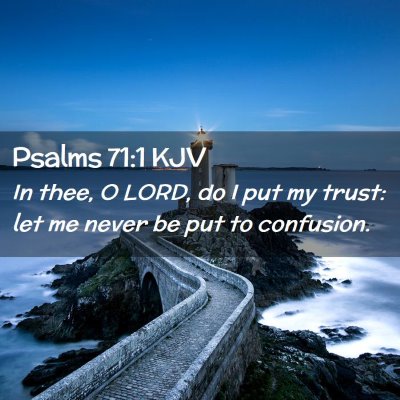 Picture 02 - Psalms 71:1 KJV - In thee, O LORD, do I put my trust: let me never - Bible Verse Picture