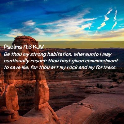 Picture 02 - Psalms 71:3 KJV - Be thou my strong habitation, whereunto I may - Bible Verse Picture
