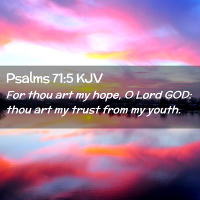 Picture 02 - Psalms 71:5 KJV - For thou art my hope, O Lord GOD: thou art my - Bible Verse Picture