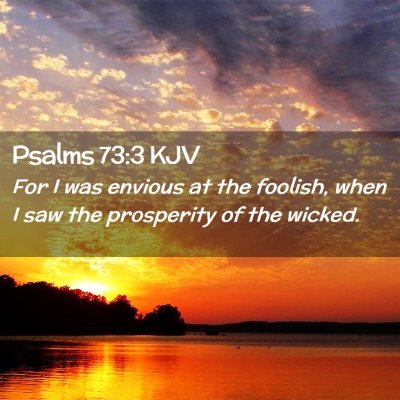Picture 02 - Psalms 73:3 KJV - For I was envious at the foolish, when I saw the - Bible Verse Picture