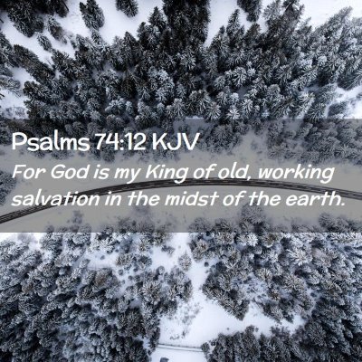 Picture 02 - Psalms 74:12 KJV - For God is my King of old, working salvation in - Bible Verse Picture