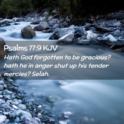 Picture 02 - Psalms 77:9 KJV - Hath God forgotten to be gracious? hath he in - Bible Verse Picture