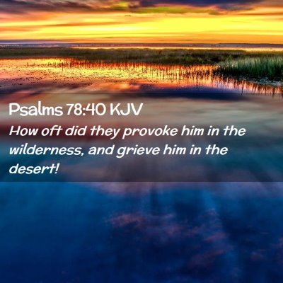 Picture 02 - Psalms 78:40 KJV - How oft did they provoke him in the wilderness, - Bible Verse Picture