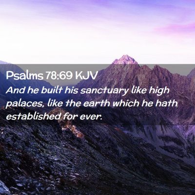 Picture 02 - Psalms 78:69 KJV - And he built his sanctuary like high palaces, - Bible Verse Picture