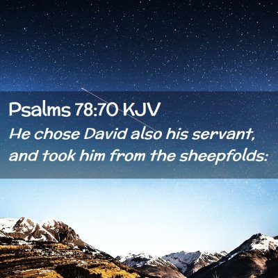 Picture 02 - Psalms 78:70 KJV - He chose David also his servant, and took him - Bible Verse Picture