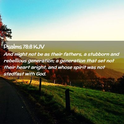 Picture 02 - Psalms 78:8 KJV - And might not be as their fathers, a stubborn and - Bible Verse Picture